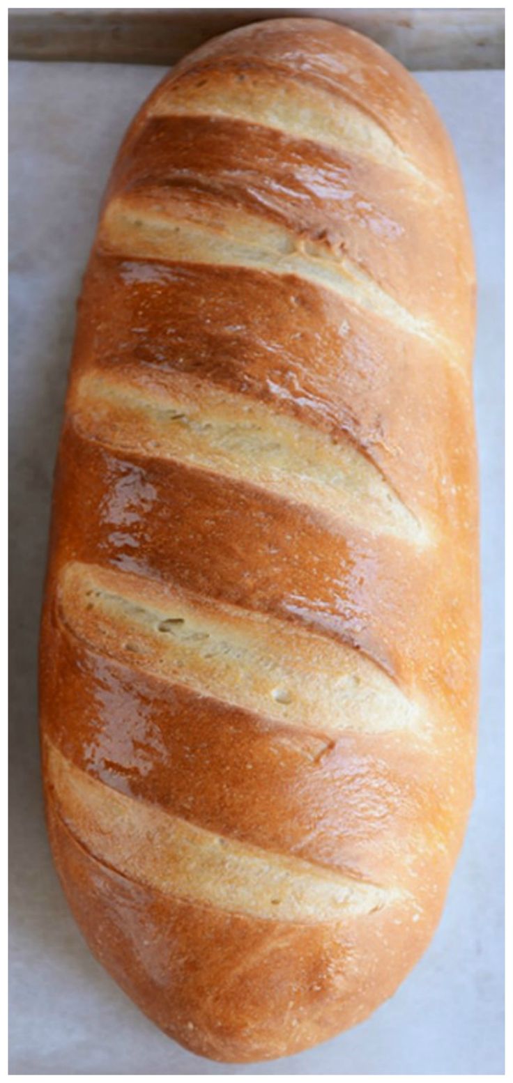 a loaf of bread sitting on top of a counter