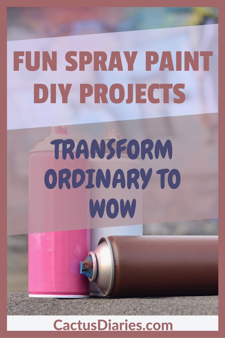 a pink spray can with the words fun spray paint diy projects transform ordinary to wow