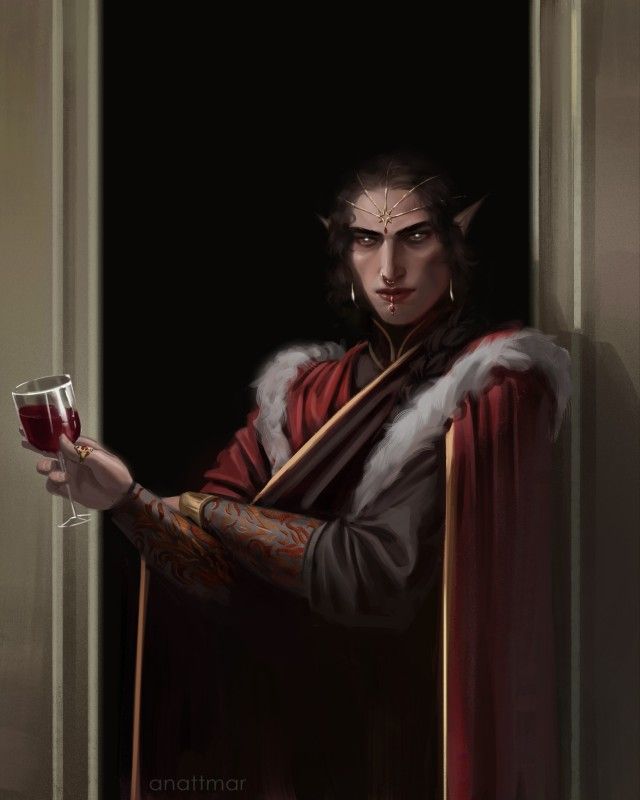 a painting of a man holding a wine glass in his right hand and wearing a red robe