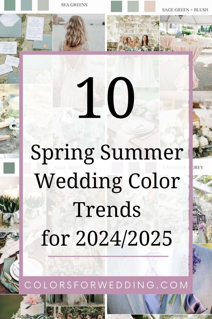 the top 10 spring and summer wedding color trend for 2012 / 2055 with text overlay