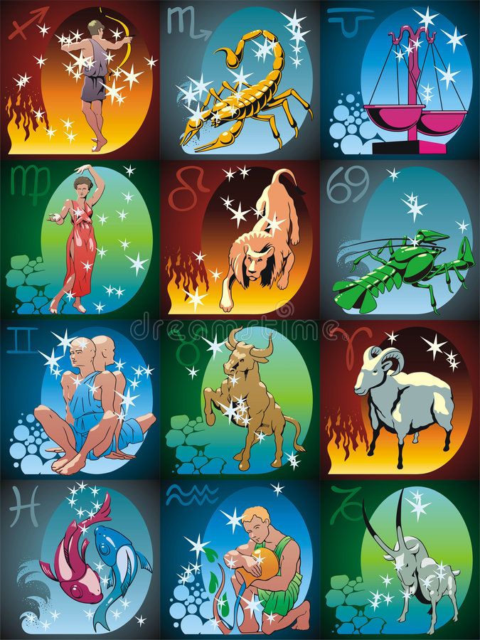 zodiac signs and their meanings in different colors