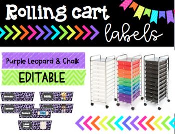 some sort of crafting supplies with the words rolling cart labels on it and other items