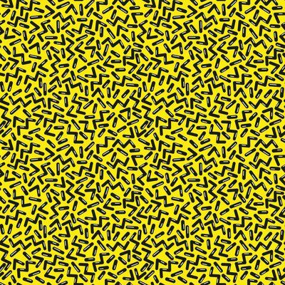 an abstract yellow and black pattern