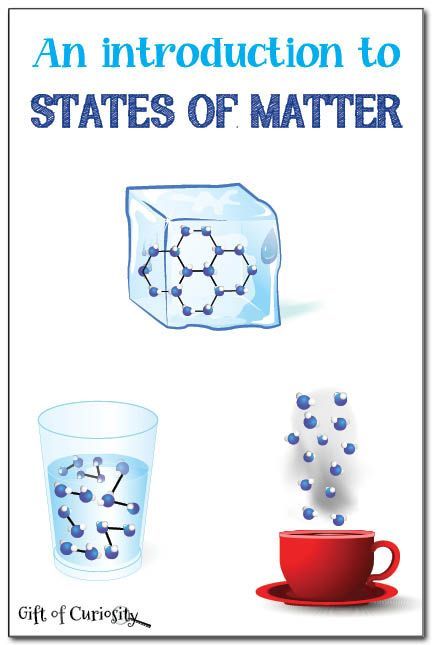 an instruction to states of matter with coffee and ice cubes in front of it