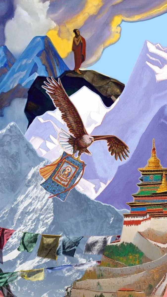 Dharma. Nepal. Roerich Nicholas. Buddhism Nicholas Roerich, Fashion Design Portfolio, Chinese History, Art Gallery Wallpaper, Tibetan Buddhism, Tibet, Natural World, Abstract Art Painting, Buddhism