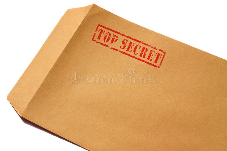 an open brown envelope with the word top short printed on it and red rubber stamp