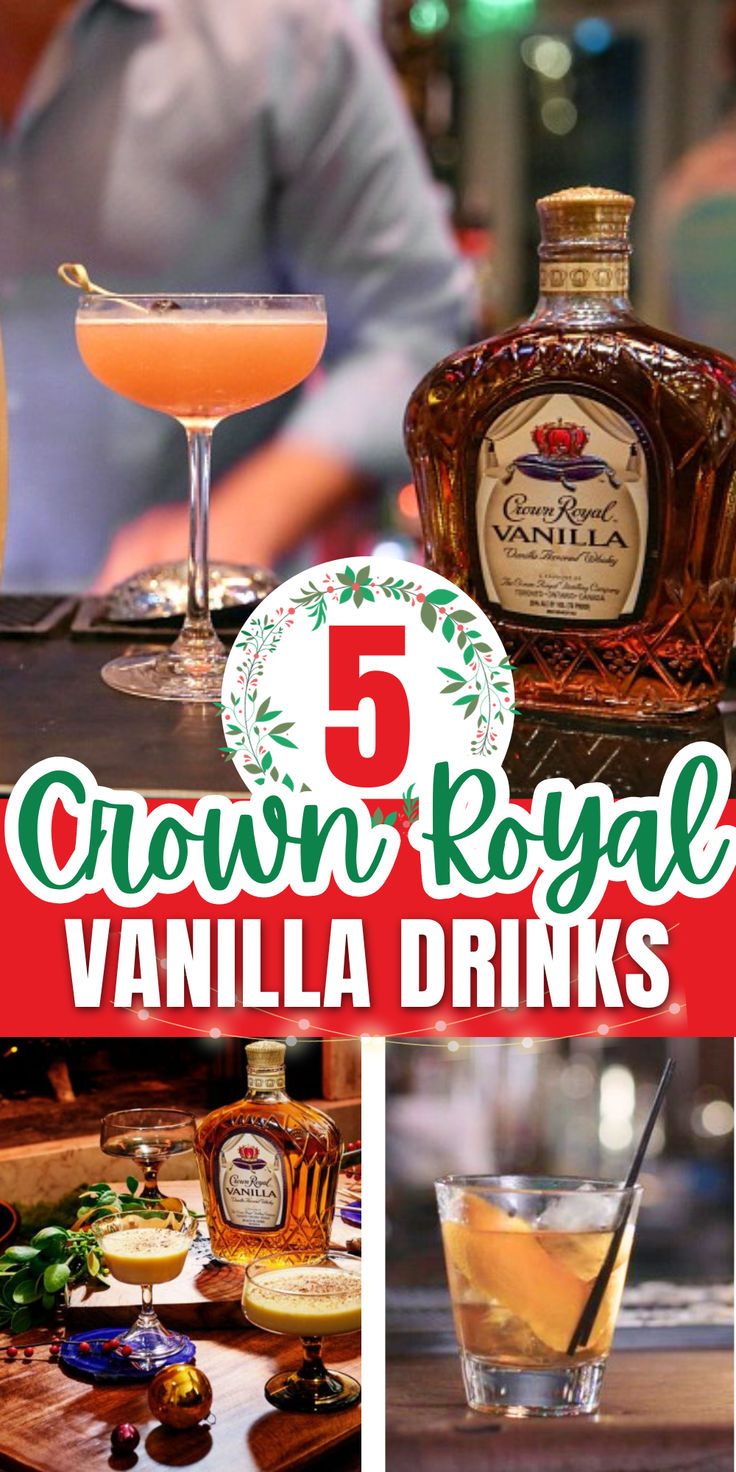 crown royal vanilla Crown Royal Vanilla Recipes, Vanilla Drink Recipes, Crown Royal Vanilla, Crown Vanilla, Crown Royal Recipes, Crown Drink, Vanilla Cocktail, Vanilla Drinks, Crown Royal Drinks