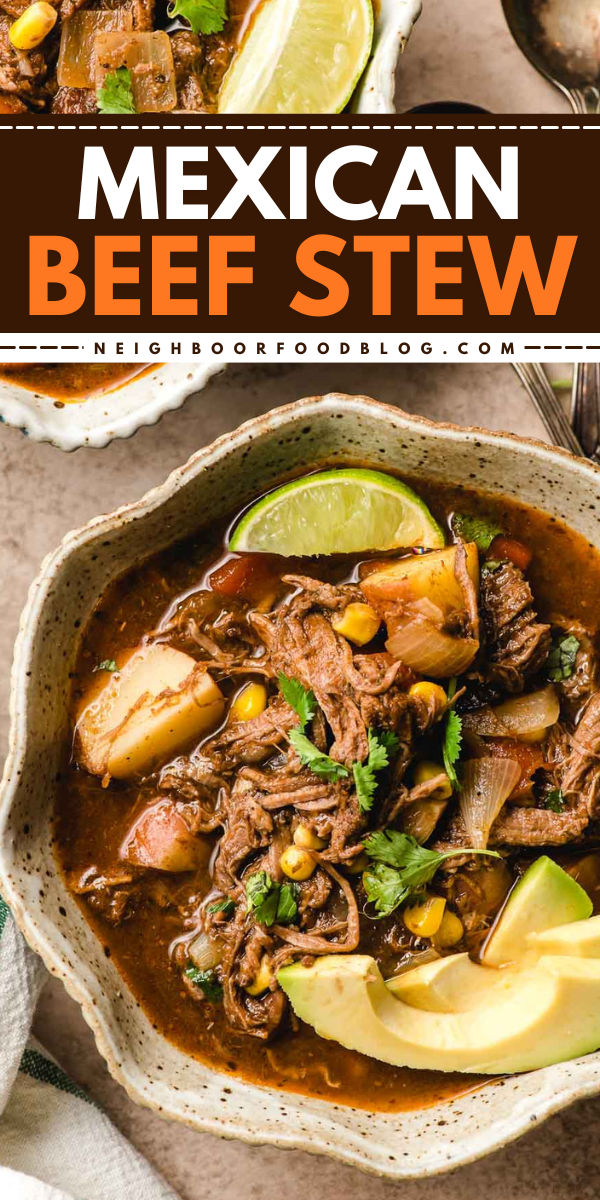 Warm up this fall with our Rich and Hearty Mexican Beef Stew! This traditional Mexican stew is filled with flavors and tender beef, making it the perfect soup recipe for dinner. Don't miss out on this fall comfort food idea! Leftover Barbacoa, Spicy Beef Stew, Mexican Beef Stew, Easy Mexican Dishes, Mexican Stew, Spicy Stew, Mexican Beef, Recipe For Dinner, Easy To Cook Meals