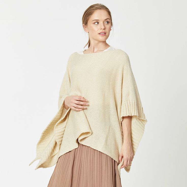 Size : 48.4" X 21.6" Material : 100% Acrylic Winter Poncho In One Size, One Size Winter Poncho In Solid Color, One Size Winter Poncho, Winter Soft Knit Poncho One Size, Wool Poncho Cape One Size, Wool Cape Poncho One Size, One Size Wool Poncho Cape, Knit Fabrication Poncho For Fall, One Size, One Size Knit Poncho For Fall