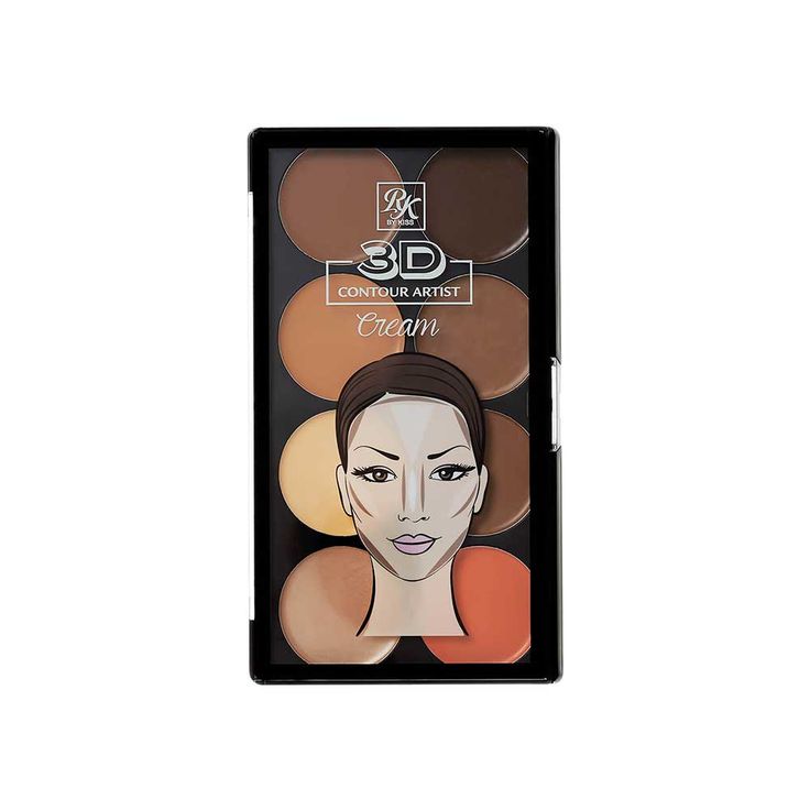 Ruby Kisses 3D Contour Cream Define Cheekbones, Best Contour Palette, Cream Makeup Palette, Facial Sculpting, Cream Contour Palette, Dark Features, Best Contouring Products, Cream Palette, Light Contouring