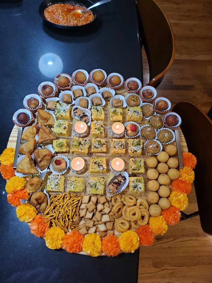 a table topped with lots of different types of food