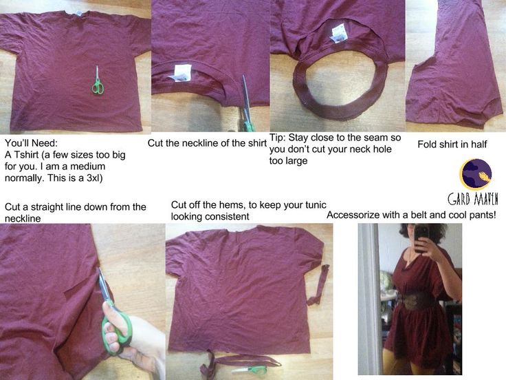 the instructions for making a t - shirt with no sewing machine or tools on it