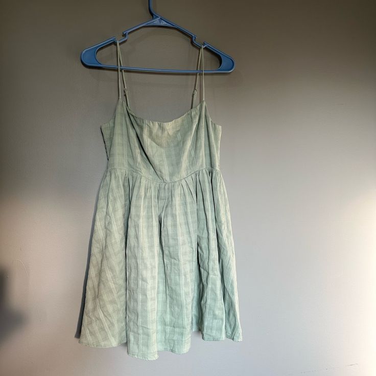 Nwt Light Green Babydoll Dress, Size Large, Super Cute I Just Don’t Have Anywhere To Wear It. Green Cotton Mini Dress With Spaghetti Straps, Cotton Lined Mini Dress For Daytime, Cute Cotton A-line Mini Dress, Cotton Lined Sundress For Daytime, Daytime Cotton Lined Sundress, Cute Cotton Sundress For Daywear, Cute Green Cotton Mini Dress, Green Cotton Sundress For Brunch, Green Cotton Mini Sundress