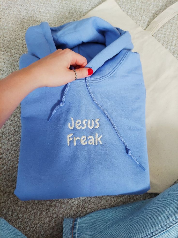 Diy Christian Shirts, Christian Hoodie Ideas, Cool Shirt Ideas, Christian Apparel Aesthetic, Cute Christian Sweatshirts, Church Merch Ideas, Cute Sweatshirt Designs, Embroidered Shirt Ideas, Christian Tshirt Design Ideas