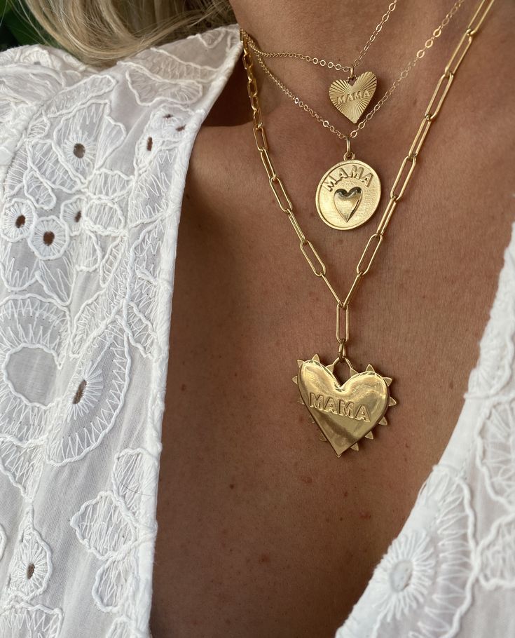 Wear this sweet heart pendant alone, or stack it with your other necklaces. Made in our Charleston studio, this piece is made to last for years to come and stands up against tarnishing. The chain is a premium gold-filled cable chain, and the pendant has a luxuriously-thick layer of 14K plating. Product Details: Gold-filled 16" chain with 2" extender optionAssembled in Charleston, SC using USA componentsHeart is .59" wide Gold Sterling Silver Charm Necklace With Heart Charm, Gold Plated Heart Charm Jewelry, Gold-plated Heart Charm Jewelry, Valentine's Day Tarnish Resistant Brass Jewelry, Gold Heart Pendant Jewelry For Everyday, Gold Heart-shaped Jewelry With Charms, Everyday Gold Heart Pendant Jewelry, Personalized Brass Jewelry For Valentine's Day, Gold Brass Heart Charm Necklaces