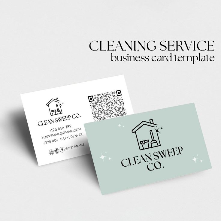 Cleaning Services Business Card Template | Cl Cleaner Business Card, House Cleaning Business Card, Cleaning Business Social Media Post, Business Cards Cleaning Service, Dry Cleaning Business Design, Cleaning Service Aesthetic, Cleaning Business Cards Ideas Logo, Cleaning Services Business Cards, Housekeeping Business Cards