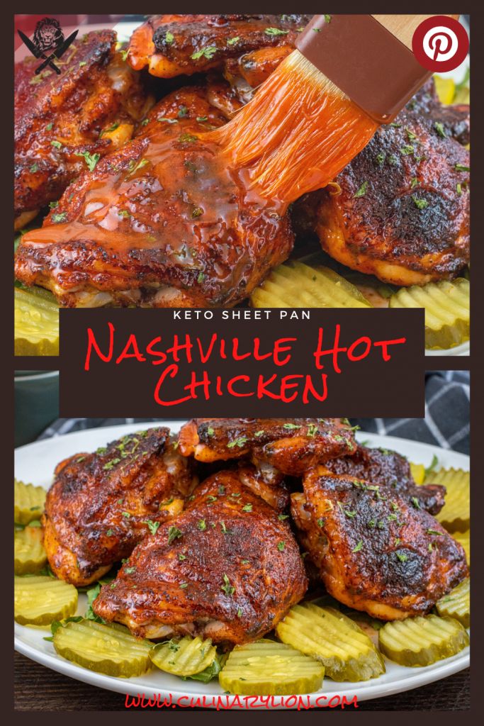 Oven baked Nashville chicken thighs with dill pickle chips Keto Sheet Pan, Nashville Hot Chicken Recipe, Hot Chicken Recipe, Nashville Chicken, Keto Chicken Thighs, Crispy Oven Baked Chicken, Chicken Shack, Nashville Hot Chicken, Nashville Hot