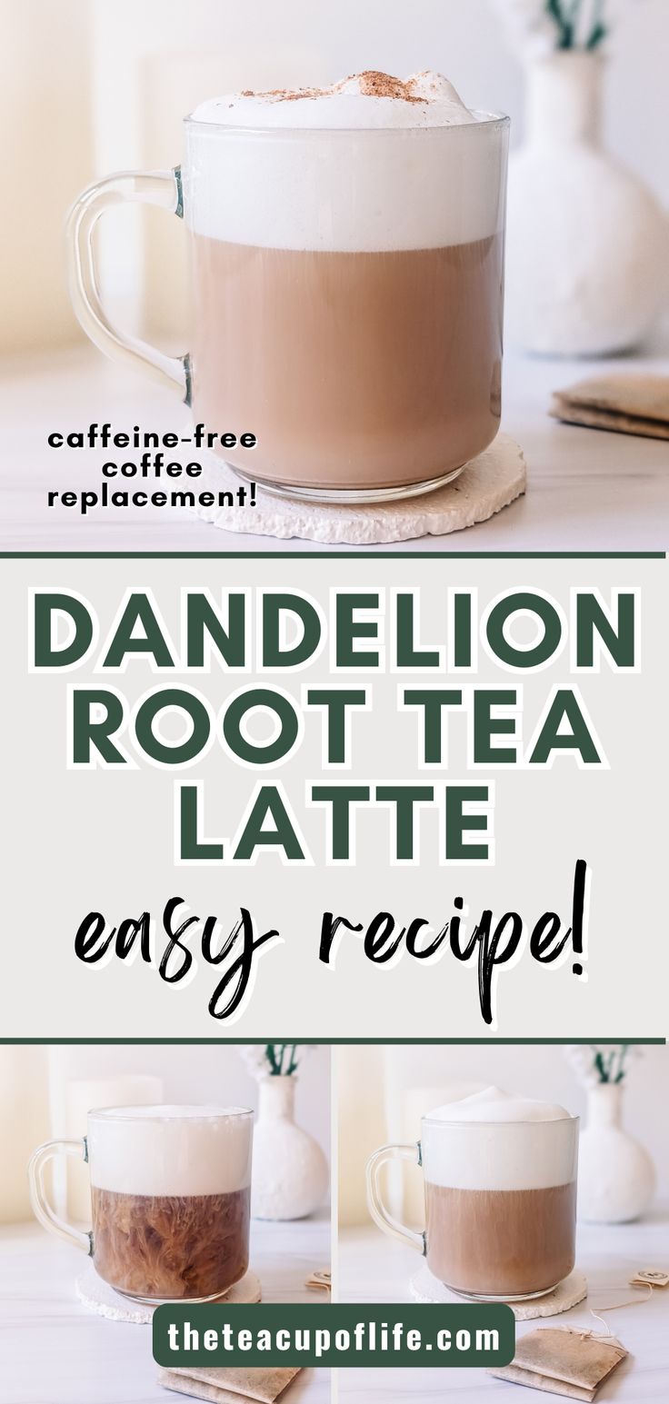 how to make a latte with dandelion tea Cardamom Tea, Dandelion Root Coffee Recipe, Vanilla Latte Recipe, Coffee Cardamom, Decaf Chai Tea Latte Recipe, Dandelion Root Tea Benefits, Dandelion Root Tea Cranberry Juice, Dandelion Tea Recipe, Roasted Dandelion Root Tea