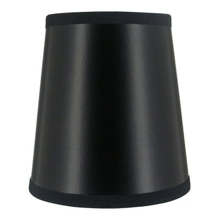 a black lamp shade on a white background