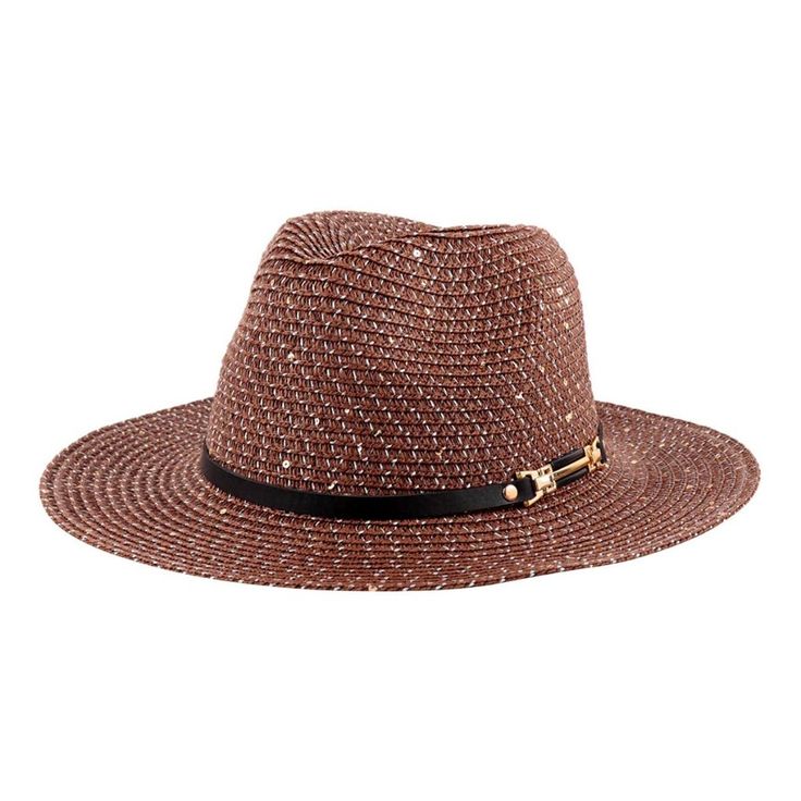 As The Title Says, This Panama Hat Is Finished With A Leather Brim, Which Gives The Hat Character And A More Casual Style. This Summer’s Sun Hats Come With Pretty Strap And Cord Ties On Wide-Brim Boaters. Nothing Says Quality Like Hand-Woven Panama Straw. Take On The Summer Season In Your Stride With Comfort And Complete Protection From The Sun. Material/S: Straw Measurement/S: Circumference:24.50", Crown H:4.50", L:13.50", W:13" Chic Brown Sun Hat With Short Brim, Brown Brimmed Sun Hat For Party, Brown Straw Hat For Summer Party, Brown Sun Hat For Summer Party, Brown Summer Party Straw Hat, Brown Short Brim Sun Hat For Party, Brown Summer Straw Hat For Party, Adjustable Brown Fedora For Party, Brown Fedora For Beach Outing In Fall