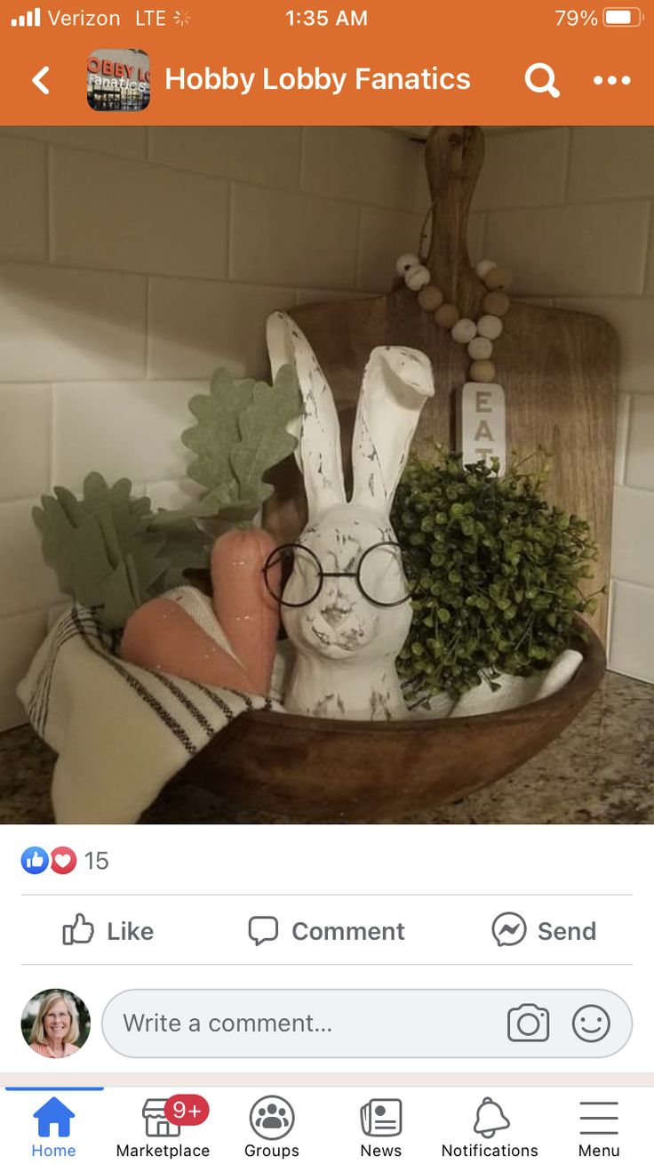 an image of a fake bunny in a bowl