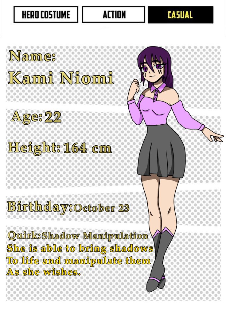 an anime character with purple hair and black skirt, standing in front of a white background