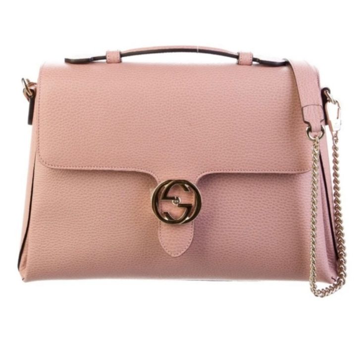 New Pink Leather Gucci Purse With Top Handle And Chair Shoulder Strap. 13l X 4wx8.5h Made In Italy 18.25 Chain Drop Pink Top Handle Shoulder Bag With Turn-lock Closure, Pink Shoulder Bag With Cc Turnlock Closure, Pink Top Handle Bag With Turn-lock Closure, Pink Shoulder Bag With Turn-lock Closure For Evening, Pink Shoulder Bag With Turn-lock Closure For Everyday Use, Elegant Pink Shoulder Bag With Cc Turnlock Closure, Pink Gucci Bag With Branded Hardware, Chic Pink Shoulder Bag With Cc Turnlock Closure, Pink Formal Bags With Cc Turnlock Closure