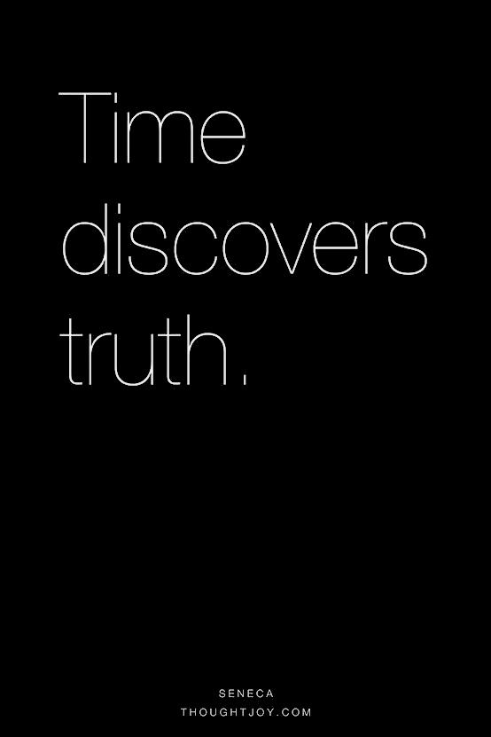 a black and white photo with the words time discoverys truth