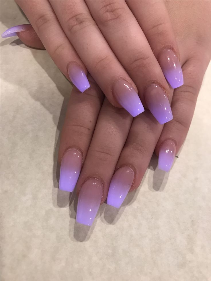 Light Purple Nails, Purple Ombre Nails, Unghie Sfumate, Lilac Nails, Purple Acrylic Nails, Purple Nail Designs, Lavender Nails, Ombre Acrylic Nails, Ombre Nail Designs