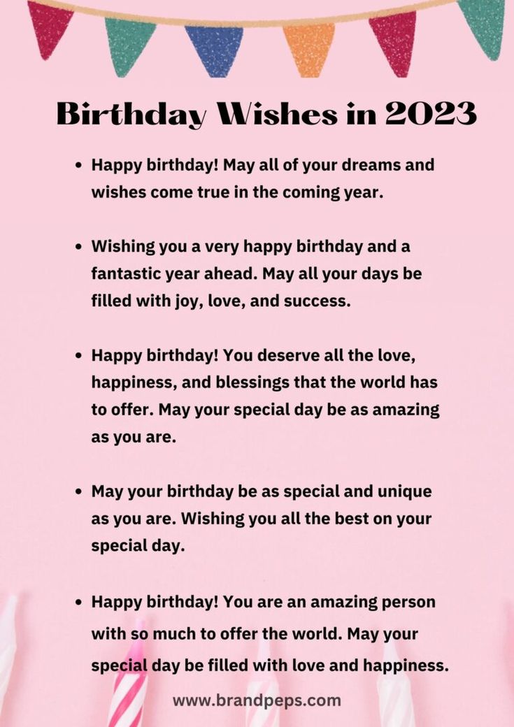 a birthday wish for someone in 2013 on pink background with buntings and streamers