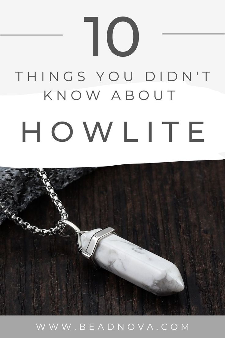 a white necklace with the words 10 things you didn't know about howlite