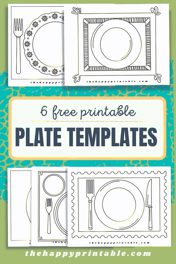 Printable plate templates from the simplest printable plate to  a complete printable place setting. My Plate Preschool Activities, Whats On My Plate Activity, Food Group Sorting Free Printable, Plate Template Printable, Kindergarten Food Activities, My Plate Activities For Kids, Printable Placemats For Kids Free, Healthy Plate Craft For Kids, World Food Day Activities For Kids