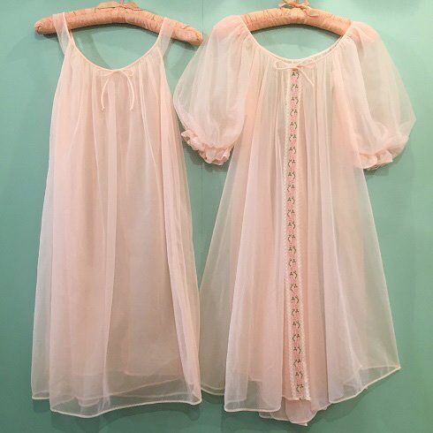 1960s Sleepwear, 1960s Lingerie, Peignoir Sets, Classic Lingerie, Vintage Nightgown, Night Dress For Women, Pretty Lingerie, 60s Fashion, Nightgowns