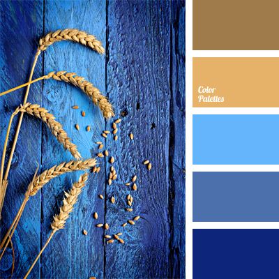 blue and brown color palette with wheat stalks