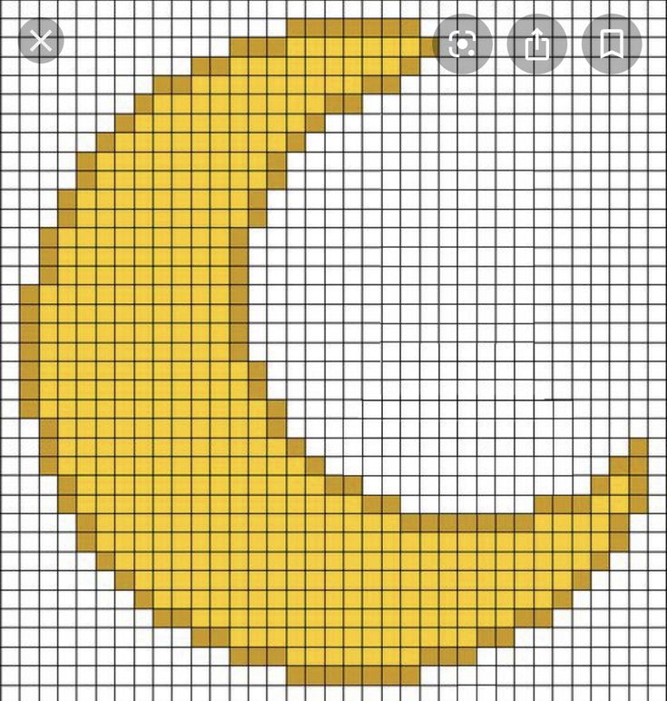 a cross stitch pattern with a crescent in the middle