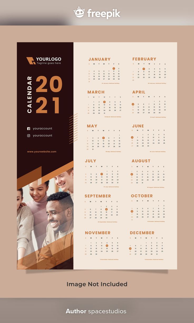 an image of a calendar with people on it