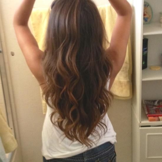 Long, layered, V-shaped cut. Maybe this is what I need to break up my length... V Cut Haircut, V Shaped Haircut, Long Brunette, Long Layered Hair, Summer Hair Color, Long Hair Cuts, V Cut, Front View, Hair Today