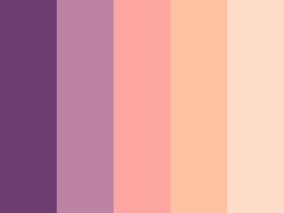 the color palette is in shades of pink, purple and orange