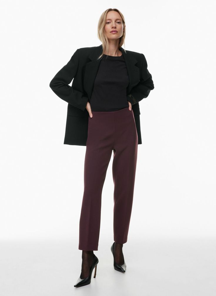 VERDICT PANT | Aritzia Women Dress Pants, Silk Joggers, Carrot Pants, Tartan Pants, Crepe Pants, High Waisted Dress Pants, Linen Joggers, Trousers Casual, Cropped Linen Pants