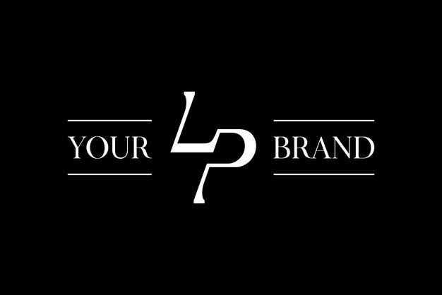 a black and white logo with the letter l for your brand on it's left side