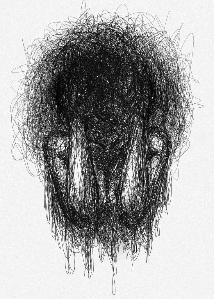 an abstract black and white photo of some sort of human head with eyes on it