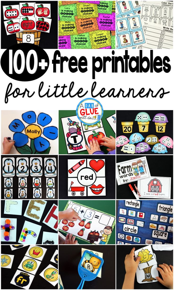 the top ten free printables for little learners