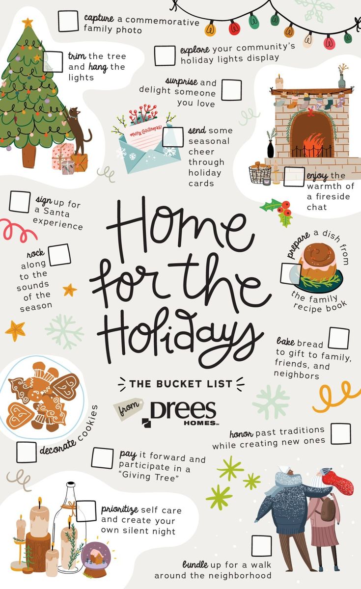 a poster with the words home for the holidays