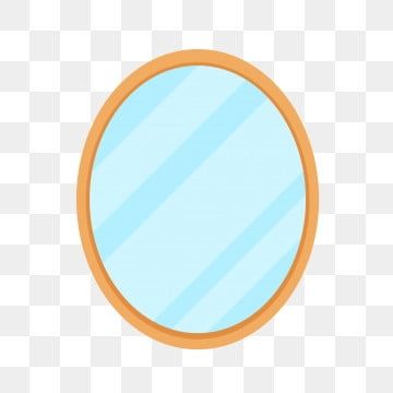 a round mirror on a white background, with no image or text in the middle