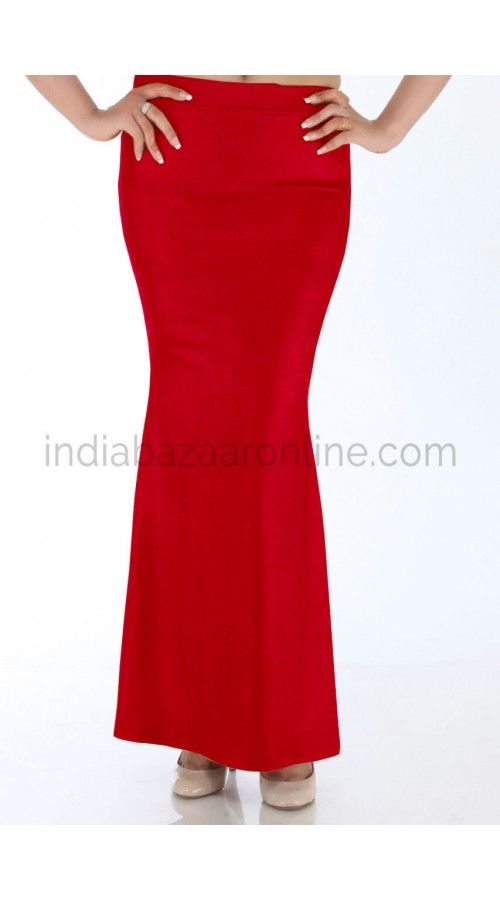 Red Fish Cut Style Readymade Slimming Petticoat in Lycra Fabric Elegant Saree Skirt For Party, Traditional Floor-length Evening Skirt, Traditional Evening Floor-length Skirt, Fitted Long Skirt For Diwali, Diwali Long Fitted Skirt, Elegant Long Skirt For Diwali, Formal Fitted Red Maxi Skirt, Elegant Floor-length Red Skirt, Elegant Red Floor-length Skirt