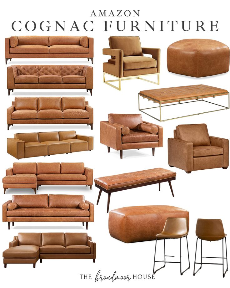 a collection of couches, chairs and tables with the words amazon furniture on them