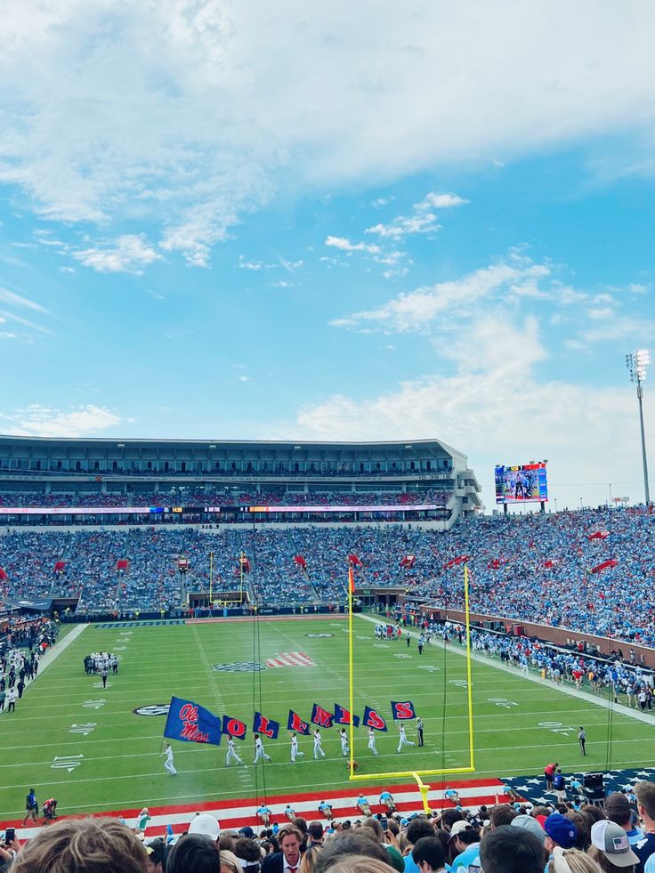 a football stadium filled with lots of people