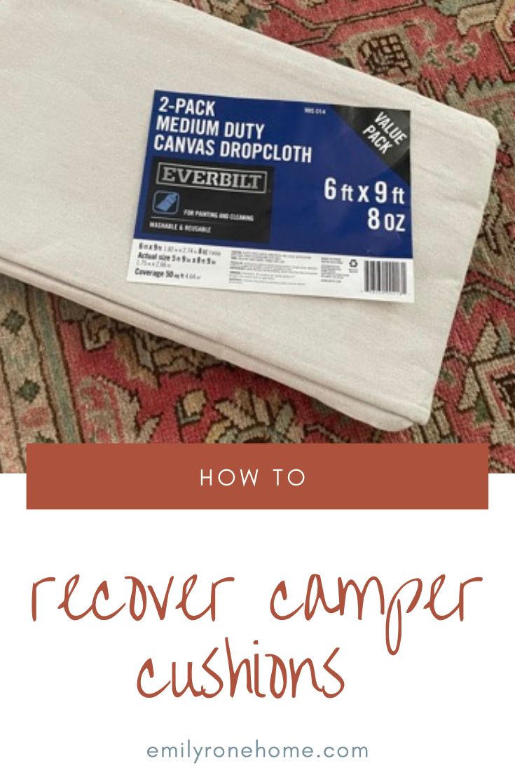 how to recover camper cushions with the help of an easy diy pillow cover