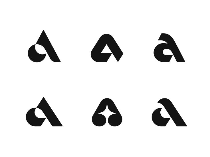 black and white letters with different shapes