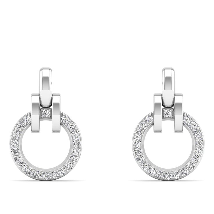 This Open Circle Diamond Stud Earrings combine the timeless elegance of diamonds with a modern, minimalist design. Perfect for any occasion, these earrings add a touch of sophistication and sophistication to any outfit. Crafted with high-quality materials, they are a luxurious addition to any jewelry collection. Metal: 14K Gold Setting Type: Prong Rhodium Finish: Yes, on White Gold Natural Diamond Details: Weight: 0.26 Quantity: 40 Average Cut: Very Good Average Color: G-H Average Clarity: SI1-S Minimalist White Gold Earrings For Evening, Polished Diamond Round Cut Earrings, Classic Polished Diamond Earrings For Evening, Formal Diamond Earrings With Polished Finish, Timeless Diamond Accents Earrings For Formal Occasions, Timeless Formal Earrings With Diamond Accents, Modern White Gold Earrings, Timeless Polished Diamond Earrings, Minimalist Round Diamond Earrings For Formal Occasions